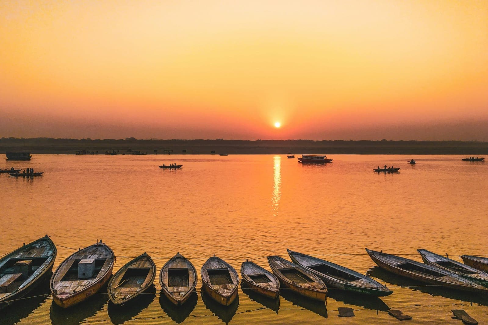 Representative image for Ganga Rivera, Brijghat: sunset over the Ganga in Uttar Pradesh